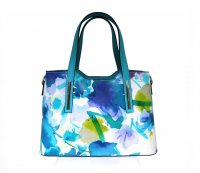 Ko�en� d�msk� kabelka 51361-D32 tyrkysov� + b�l�, MAXFLY